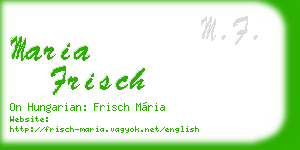 maria frisch business card